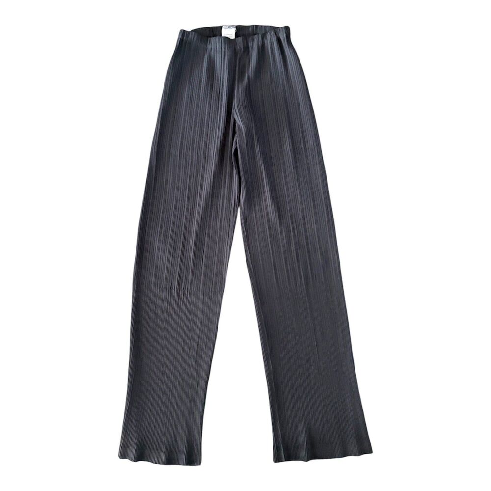 Issey Miyake White Label Pleated Pants XS Size 1 Dark Gray Straight Leg Pleats